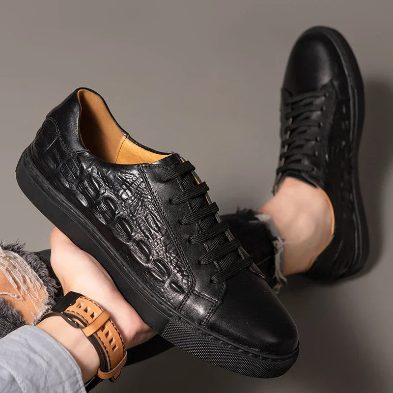 Blake Croc Leather Sneakers