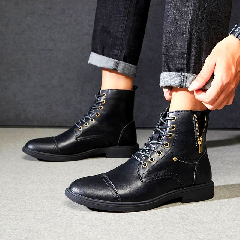 Bryson Full-Grain Leather Boots