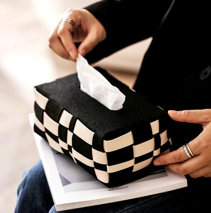 Leather Tissue Box Cover