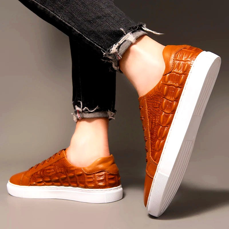 Blake Croc Leather Sneakers